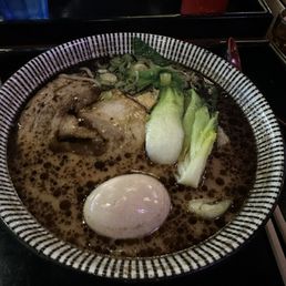 Black garlic ramen with spice