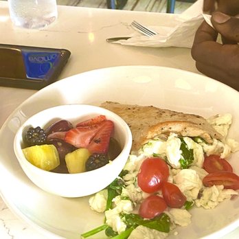 Dish Society - Grilled chicken, egg whites, and fruit bowl. - Breakfast & Brunch Near Me - Houston, Texas