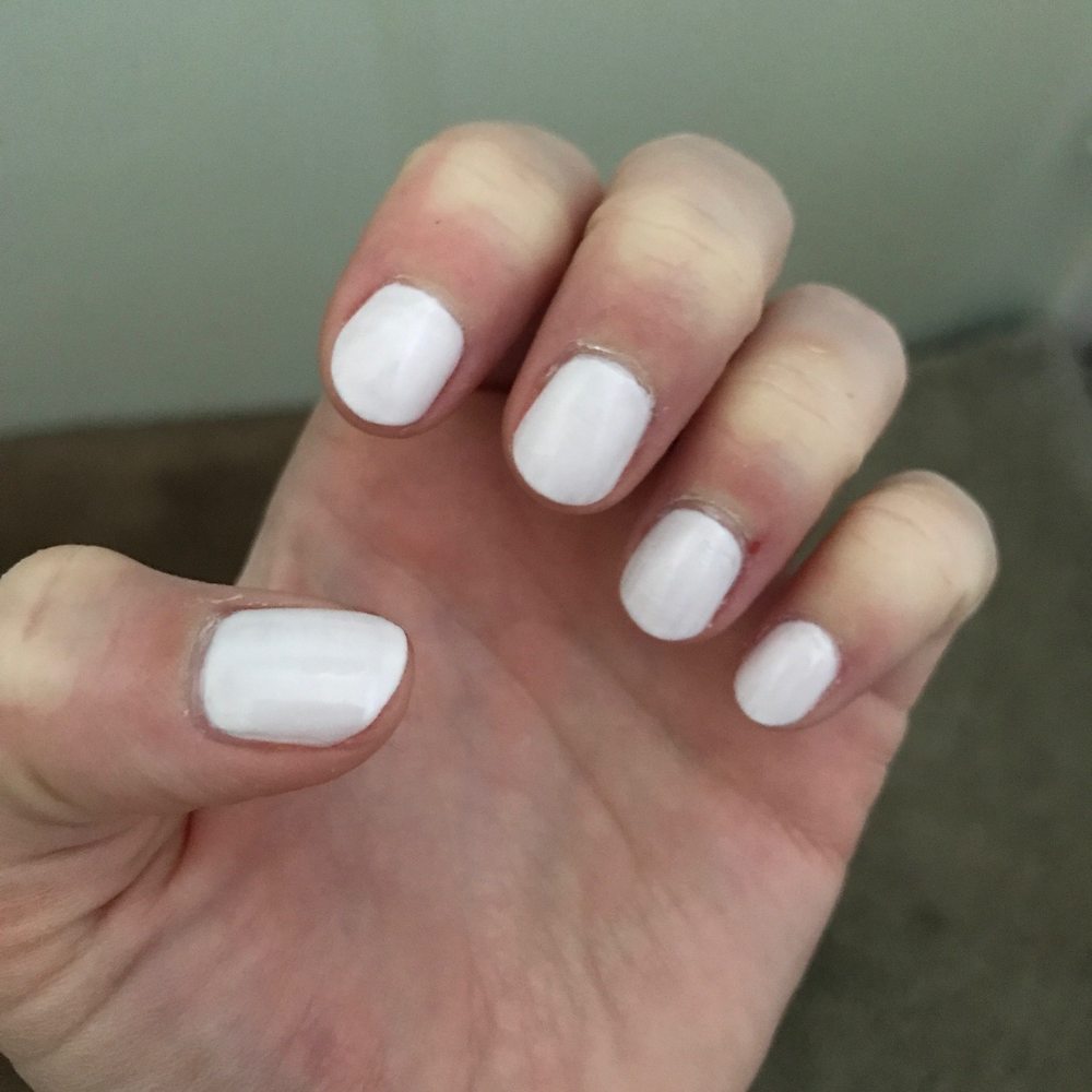Manicure with regular polish. Manicure with regular polish.