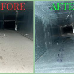 LusoPro - Air duct cleaning before and after pictures.