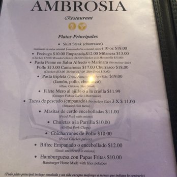 Ambrosía - Menu - Latin American Near Me - San Juan, Puerto Rico Ambrosía - Menu - Latin American Near Me - San Juan, Puerto Rico