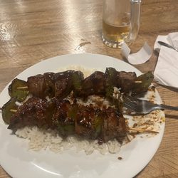 The Steakhouse - Ordered the Kebob meal with rice and a house salad. (Tasty)