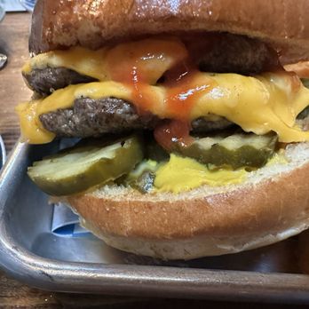 The Atlantic - Happy Hour DOUBLE PATTY GRIDDLE BURGER $6 - Seafood Near Me - Virginia Beach, Virginia The Atlantic - Happy Hour DOUBLE PATTY GRIDDLE BURGER $6 - Seafood Near Me - Virginia Beach, Virginia