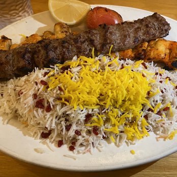 Hatam Restaurant - Boneless Chicken Kabob and Koobideh with Zereshk Polo. - Persian/Iranian Near Me - Anaheim, California Hatam Restaurant - Boneless Chicken Kabob and Koobideh with Zereshk Polo. - Persian/Iranian Near Me - Anaheim, California