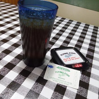 Flying Fish - Rewards card... shoulda got this earlier... pay for 8 then 1 free... sinfully good Sweet Tea here - Seafood Near Me - Memphis, Tennessee