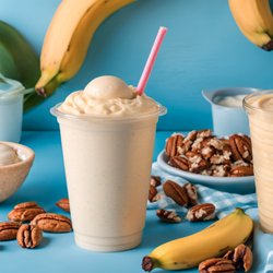 Smoothie X - The X-Factor Banana, Frozen Yogurt or Butter Pecan Ice Cream, Fat Free Milk Flavor Choices: Vanilla, Strawberry, Chocolate