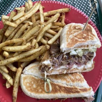 Jay’s Latin Kitchen - Cuban Sandwich with fries that have rosemary seasoning! - Latin American Near Me - Deale, Maryland