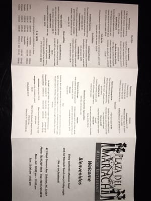 Menu photo 1 Plaza Del Mariachi Zebulon, NC Menu photo 1 Plaza Del Mariachi Zebulon, NC