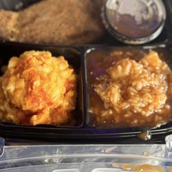 EllaRay's Cafe - Meatloaf Platter with Rice and Mac & Cheese