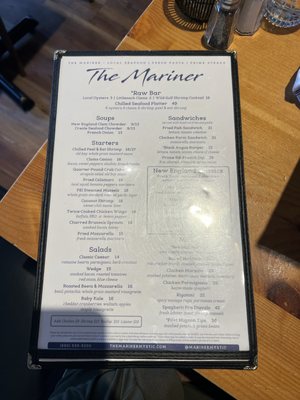 Menu photo 1 The Mariner Mystic, CT Menu photo 1 The Mariner Mystic, CT