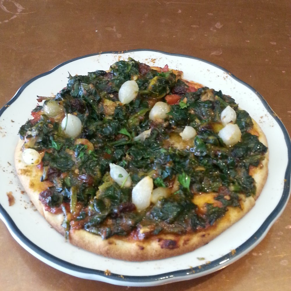Tara Kitchen - Yummmmy spinach pizza! - Moroccan Near Me - Schenectady, New York Tara Kitchen - Yummmmy spinach pizza! - Moroccan Near Me - Schenectady, New York