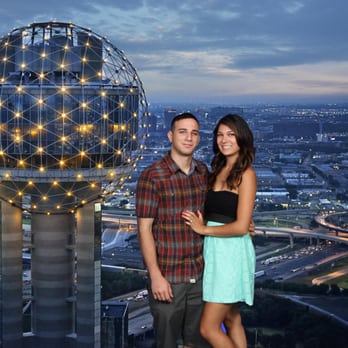 Reunion Tower - They let me retake the photo since the first background was green and it match my skirt. This one had a blue background - Landmarks & Historical Buildings Near Me - Dallas, Texas