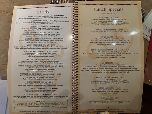 Menu photo 5 The Cheesecake Factory Tukwila, WA Menu photo 5 The Cheesecake Factory Tukwila, WA