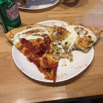 Pizza Garden Main - Pizza Garden. Bacon slice on the left and mushroom on the right (half eaten), - Pizza Near Me - Vancouver, British Columbia Pizza Garden Main - Pizza Garden. Bacon slice on the left and mushroom on the right (half eaten), - Pizza Near Me - Vancouver, British Columbia