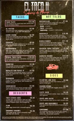 Menu photo 5 El Taco H Denton, TX