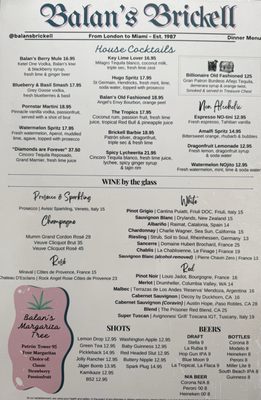 Menu photo 1 Balan's Miami, FL Menu photo 1 Balan's Miami, FL