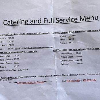 Brothers Q - Catering menu - Barbeque Near Me - Stuart, Florida