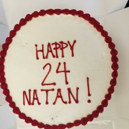 This is my $50 split ice cream cake with the incorrect spelling of my sons name. This is my $50 split ice cream cake with the incorrect spelling of my sons name.