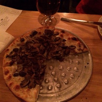 The Bench - Mushrooms and mozzarella truffle pizza, you could really taste the truffle!! Really good! - Pizza Near Me - Stowe, Vermont The Bench - Mushrooms and mozzarella truffle pizza, you could really taste the truffle!! Really good! - Pizza Near Me - Stowe, Vermont