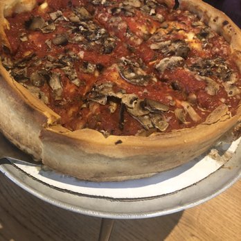 Giordano's - The chicken sausage,  mushroom, and spinach deep dish pizza. - Pizza Near Me - Chicago, Illinois