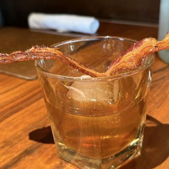 Lazy Dog Restaurant & Bar - maple bacon old fashioned - New American Near Me - Houston, Texas Lazy Dog Restaurant & Bar - maple bacon old fashioned - New American Near Me - Houston, Texas