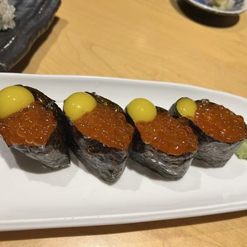 Momoyama - Yummy ikura w fresh quail egg. - Sushi Bars Near Me - Portland, Oregon Momoyama - Yummy ikura w fresh quail egg. - Sushi Bars Near Me - Portland, Oregon