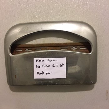 Nice N Clean Coin Laundry - This is what you get for the privilege of paying 25 cents to use the restroom at this poorly run laundromat! - Laundromat Near Me - Glendale, California