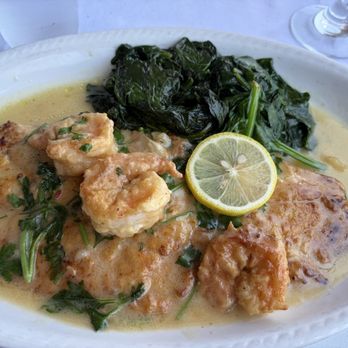 Robke’s - Sole and Shrimp Sole Francese w/ Sauted Spinach - American Near Me - Northport, New York Robke’s - Sole and Shrimp Sole Francese w/ Sauted Spinach - American Near Me - Northport, New York
