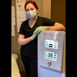 Deborah D Wilson ,MD - Britney Lynn with our Scarlet Machine