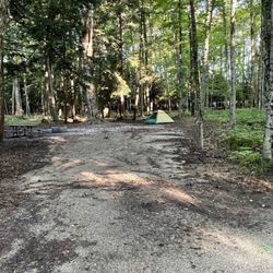 Platte River State Forest Campground - Tent in the morning light