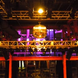 Frank Banko Alehouse Cinema - Balcony in the Musik Cafe. The disco ball is the original from Studio 54!
