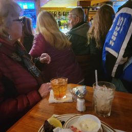 Three deep at the bar area. The drink on the corner of my take wasn't even mine because a lady asked if she could put it down. Three deep at the bar area. The drink on the corner of my take wasn't even mine because a lady asked if she could put it down.