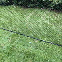 Central Park Pitch And Putt - Net to prevent balls from flying out the course
