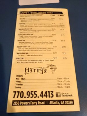 Menu photo 1 Harry's Pizza & Subs Atlanta, GA