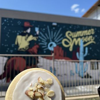 Summer Moon Coffee - Side of building where the drive thru is. Delicious Almond Cookie, usually available in the fall - Coffee & Tea Near Me - San Antonio, Texas Summer Moon Coffee - Side of building where the drive thru is. Delicious Almond Cookie, usually available in the fall - Coffee & Tea Near Me - San Antonio, Texas