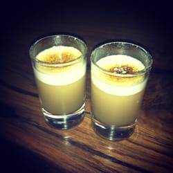The Woods - Creme Brûlée shots at The Woods