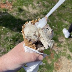 Uncle Steph’s Ice Cream And Eats - Bourbon pecan pie ice cream in a waffle cone