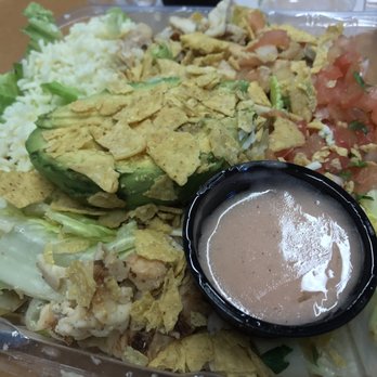 Beckman Bistro - a salad in a plastic container - Mexican Near Me - Stanford, California