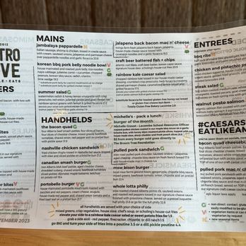 Cilantro and Chive - Food menu - Steakhouses Near Me - Lacombe, Alberta