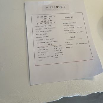 Miss Loves Cafe - Menu - Coffee & Tea Near Me - Corona, California Miss Loves Cafe - Menu - Coffee & Tea Near Me - Corona, California