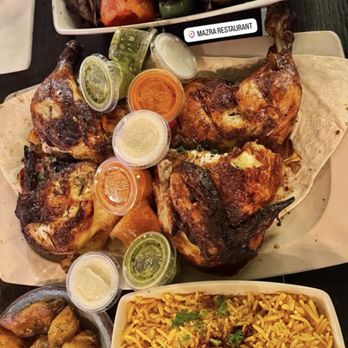 MAZRA - Grilled Lamb Chops Plate & Garlic Rotisserie Chicken - Mediterranean Near Me - Redwood City, California