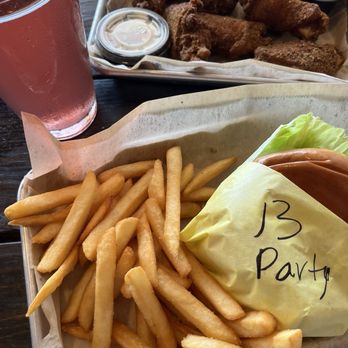 Party Burger by Booze Brothers Brewing - Party Cheeseburger, fries, 6pc Wings - Burgers Near Me - Fallbrook, California Party Burger by Booze Brothers Brewing - Party Cheeseburger, fries, 6pc Wings - Burgers Near Me - Fallbrook, California