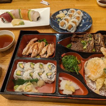 Akai Hana - Columbus Box with a few sushi rolls - Japanese Near Me - Columbus, Ohio