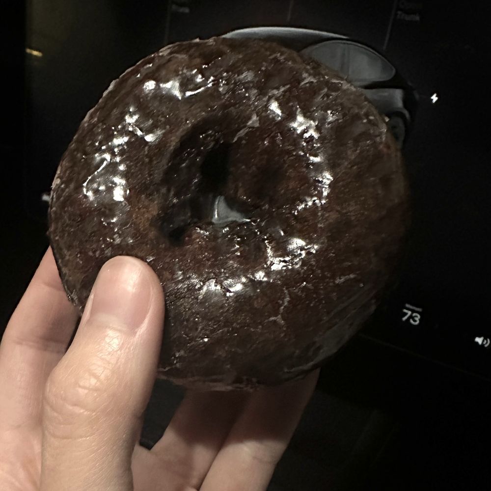 Happy Donuts - Glazed chocolate cake (Devils Food Cake Donuts) - Donuts Near Me - Palo Alto, California