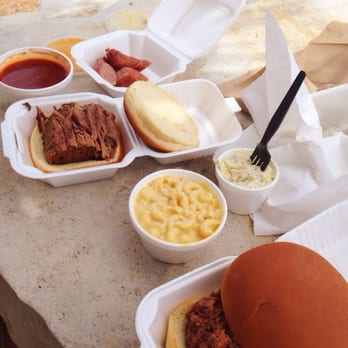 Schoepf's Bar-B-Que - Sliced brisket sandwich, Mac and cheese, potato salad, awesome jalapeño sausage! - Barbeque Near Me - Belton, Texas Schoepf's Bar-B-Que - Sliced brisket sandwich, Mac and cheese, potato salad, awesome jalapeño sausage! - Barbeque Near Me - Belton, Texas