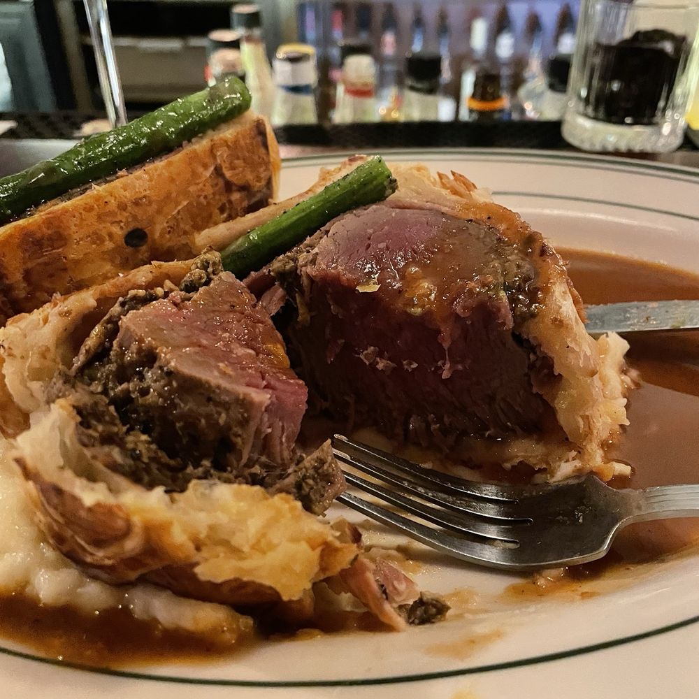 The Delaware Restaurant & Bar - Another view of Beef Wellington. Cooked perfectly, and do delicious!!!! - New American Near Me - Albany, New York The Delaware Restaurant & Bar - Another view of Beef Wellington. Cooked perfectly, and do delicious!!!! - New American Near Me - Albany, New York