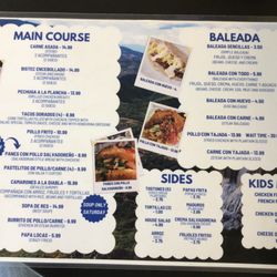 Pupuseria Las Delicias Restaurant - Back of Menu