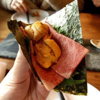 Salt + Charcoal - Uni and Wagyu Beef Roll - Japanese Near Me - Brooklyn, New York Salt + Charcoal - Uni and Wagyu Beef Roll - Japanese Near Me - Brooklyn, New York