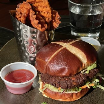 Root Down DIA - Veggie Burger - New American Near Me - Denver, Colorado Root Down DIA - Veggie Burger - New American Near Me - Denver, Colorado