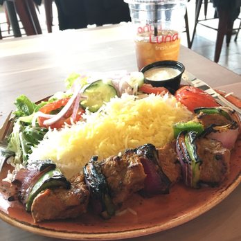 Luna Grill Richardson - I've never had couscous as flavorful and light as this one! I ordered the grass fed filet kabob & it was perfectly cooked. - Mediterranean Near Me - Richardson, Texas Luna Grill Richardson - I've never had couscous as flavorful and light as this one! I ordered the grass fed filet kabob & it was perfectly cooked. - Mediterranean Near Me - Richardson, Texas